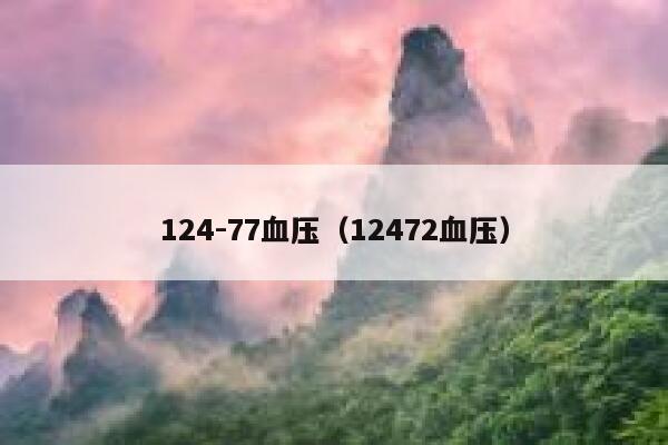 124-77血压（12472血压） 第1张