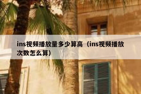 ins视频播放量多少算高（ins视频播放次数怎么算） 第1张