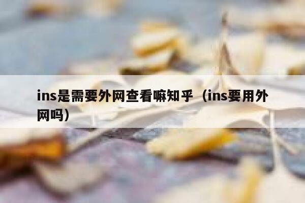 ins是需要外网查看嘛知乎(ins要用外网吗) 第1张 ins是需要外网查看嘛知乎(ins要用外网吗) 第1张