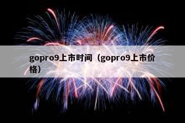 gopro9上市时间（gopro9上市价格） 第1张