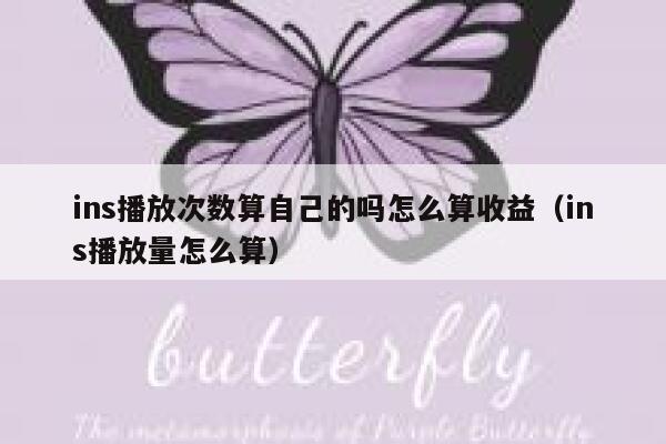 ins播放次数算自己的吗怎么算收益（ins播放量怎么算） 第1张