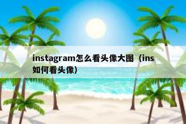 instagram怎么看头像大图(ins如何看头像) 第1张 instagram怎么看头像大图(ins如何看头像) 第1张