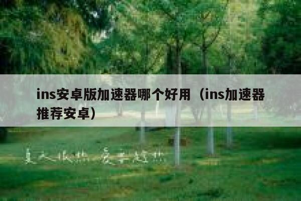 ins安卓版加速器哪个好用（ins加速器推荐安卓） 第1张