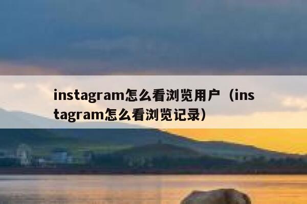 instagram怎么看浏览用户（instagram怎么看浏览记录） 第1张
