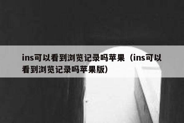 ins可以看到浏览记录吗苹果(ins可以看到浏览记录吗苹果版) 第1张 ins可以看到浏览记录吗苹果(ins可以看到浏览记录吗苹果版) 第1张