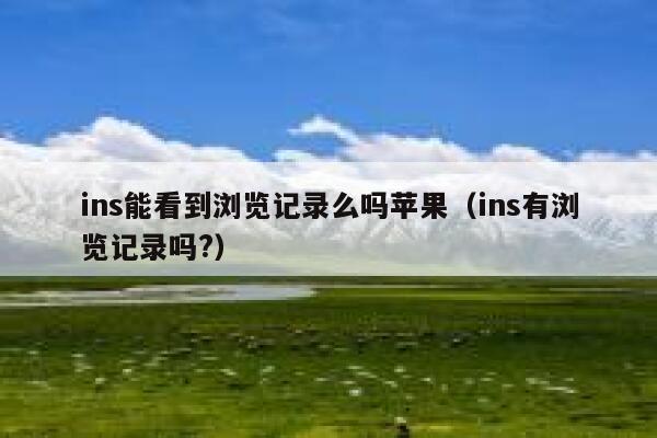 ins能看到浏览记录么吗苹果（ins有浏览记录吗?） 第1张
