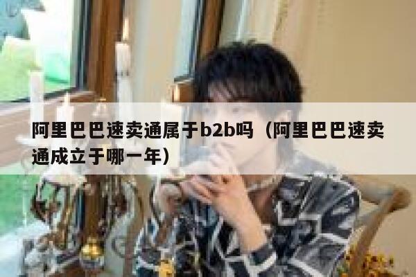 阿里巴巴速卖通属于b2b吗（阿里巴巴速卖通成立于哪一年） 第1张