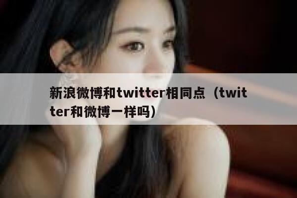 新浪微博和twitter相同点（twitter和微博一样吗） 第1张