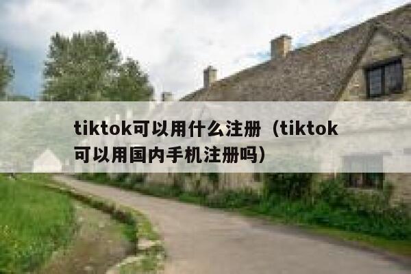 tiktok可以用什么注册（tiktok可以用国内手机注册吗） 第1张