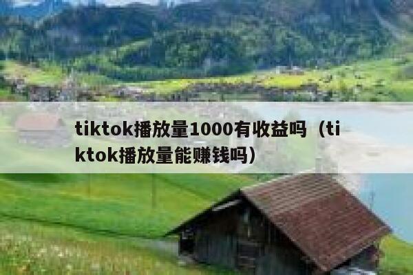 tiktok播放量1000有收益吗(tiktok播放量能赚钱吗) 第1张 tiktok播放量1000有收益吗(tiktok播放量能赚钱吗) 第1张
