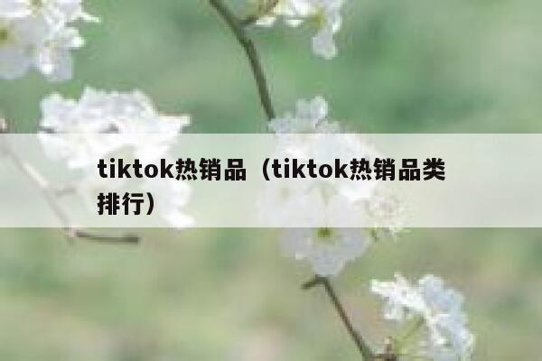 tiktok热销品(tiktok热销品类排行) 第1张 tiktok热销品(tiktok热销品类排行) 第1张