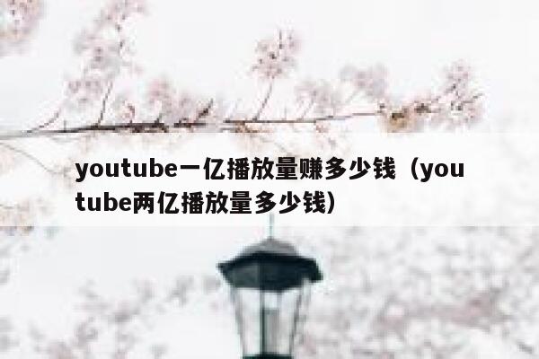 youtube一亿播放量赚多少钱(youtube两亿播放量多少钱) 第1张 youtube一亿播放量赚多少钱(youtube两亿播放量多少钱) 第1张