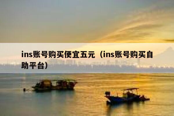 ins账号购买便宜五元（ins账号购买自助平台） 第1张