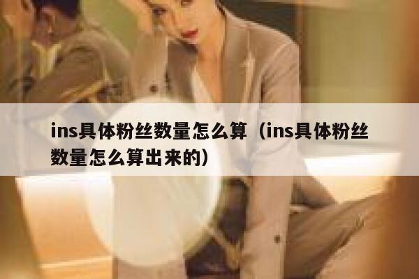 ins具体粉丝数量怎么算（ins具体粉丝数量怎么算出来的） 第1张
