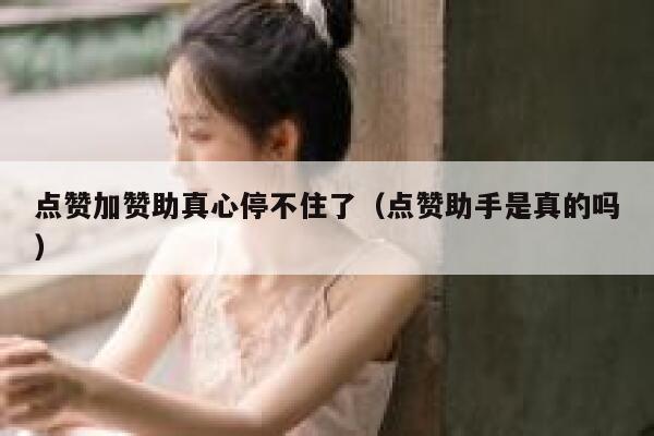 点赞加赞助真心停不住了（点赞助手是真的吗） 第1张
