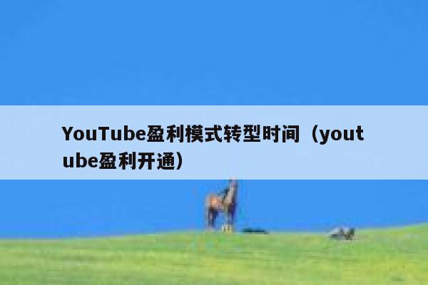 YouTube盈利模式转型时间（youtube盈利开通） 第1张
