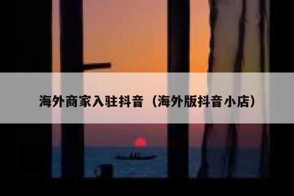 海外商家入驻抖音(海外版抖音小店) 第1张 海外商家入驻抖音(海外版抖音小店) 第1张