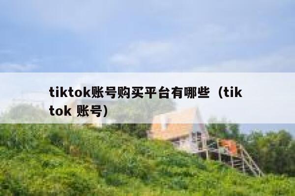 tiktok账号购买平台有哪些(tik tok 账号) 第1张 tiktok账号购买平台有哪些(tik tok 账号) 第1张