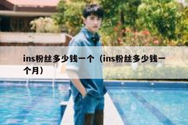 ins粉丝多少钱一个（ins粉丝多少钱一个月） 第1张