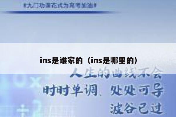 ins是谁家的（ins是哪里的） 第1张