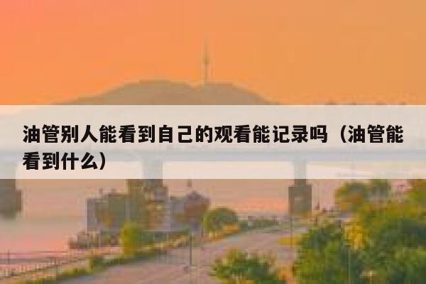 油管别人能看到自己的观看能记录吗(油管能看到什么) 第1张 油管别人能看到自己的观看能记录吗(油管能看到什么) 第1张