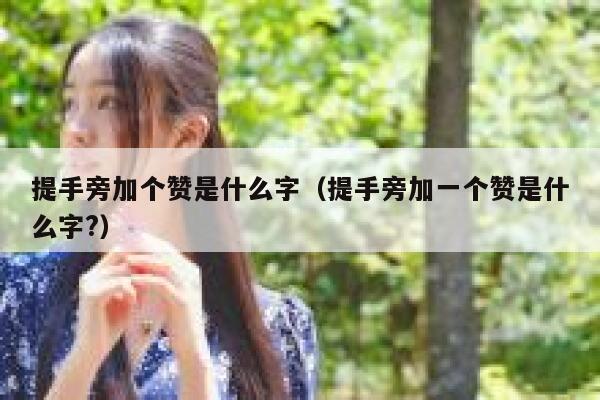 提手旁加个赞是什么字（提手旁加一个赞是什么字?） 第1张