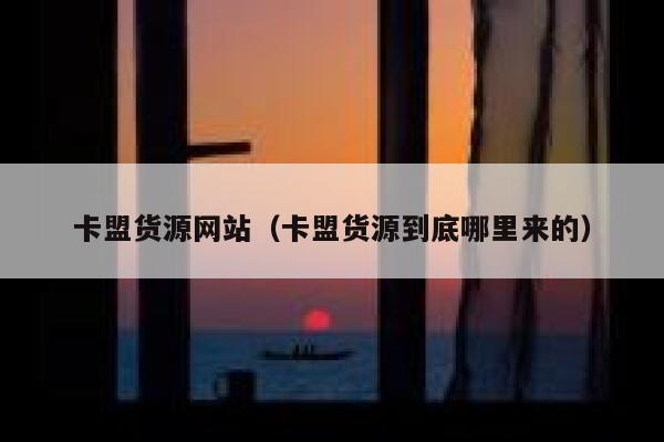 卡盟货源网站（卡盟货源到底哪里来的） 第1张