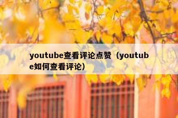 youtube查看评论点赞（youtube如何查看评论） 第1张