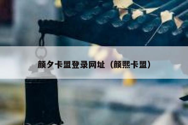 颜夕卡盟登录网址（颜熙卡盟） 第1张