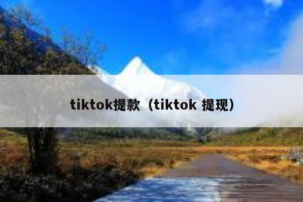 tiktok提款(tiktok 提现) 第1张 tiktok提款(tiktok 提现) 第1张
