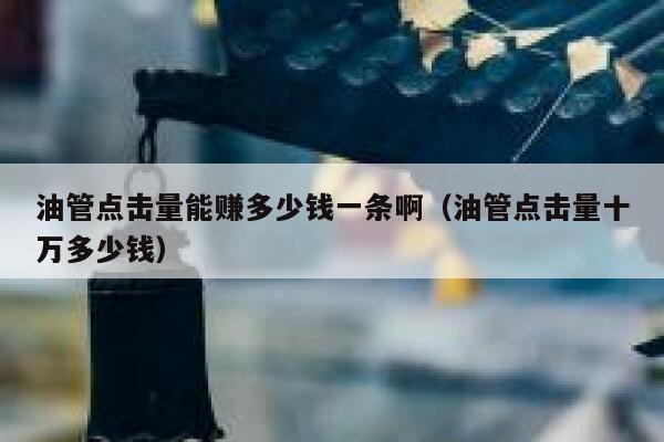 油管点击量能赚多少钱一条啊（油管点击量十万多少钱） 第1张