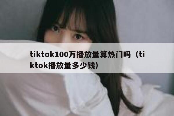 tiktok100万播放量算热门吗（tiktok播放量多少钱） 第1张