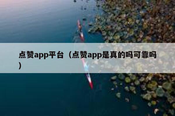 点赞app平台（点赞app是真的吗可靠吗） 第1张