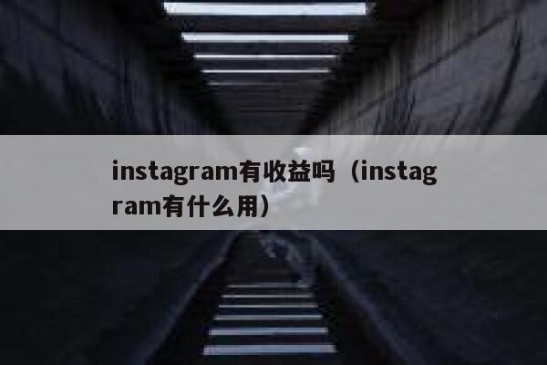 instagram有收益吗（instagram有什么用） 第1张