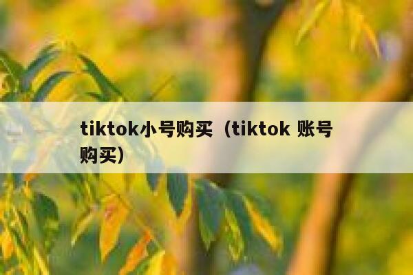 tiktok小号购买(tiktok 账号购买) 第1张 tiktok小号购买(tiktok 账号购买) 第1张
