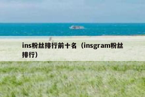 ins粉丝排行前十名（insgram粉丝排行） 第1张