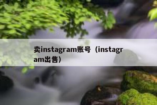 卖instagram账号（instagram出售） 第1张