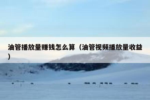 油管播放量赚钱怎么算(油管视频播放量收益) 第1张 油管播放量赚钱怎么算(油管视频播放量收益) 第1张