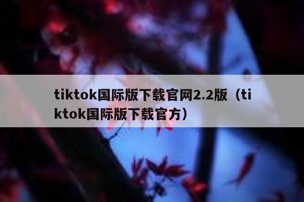 tiktok国际版下载官网2.2版（tiktok国际版下载官方） 第1张