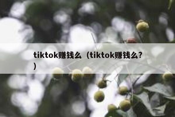 tiktok赚钱么（tiktok赚钱么?） 第1张