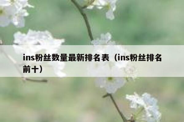 ins粉丝数量最新排名表(ins粉丝排名前十) 第1张 ins粉丝数量最新排名表(ins粉丝排名前十) 第1张