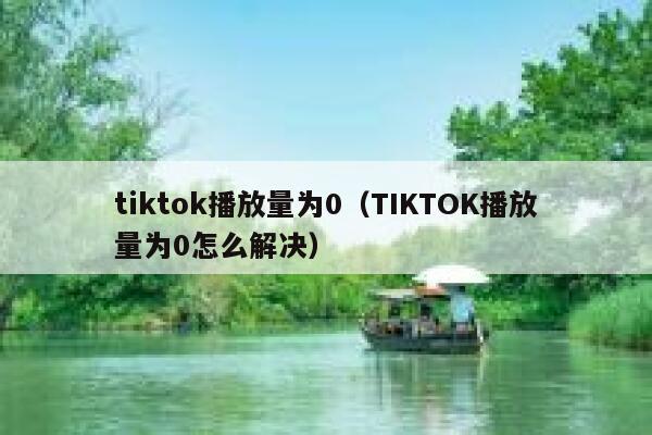tiktok播放量为0（TIKTOK播放量为0怎么解决） 第1张