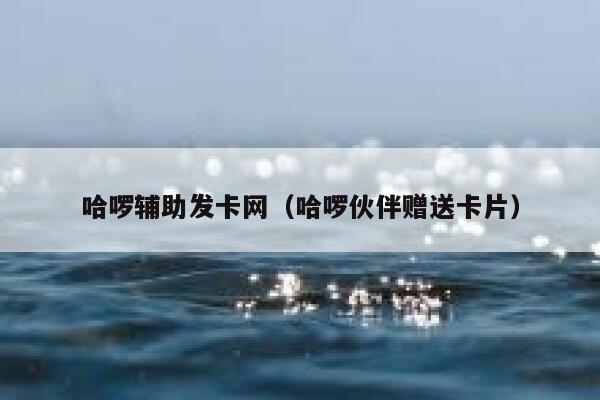 哈啰辅助发卡网(哈啰伙伴赠送卡片) 第1张 哈啰辅助发卡网(哈啰伙伴赠送卡片) 第1张