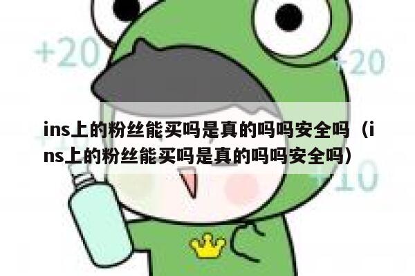 ins上的粉丝能买吗是真的吗吗安全吗（ins上的粉丝能买吗是真的吗吗安全吗） 第1张