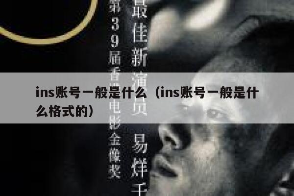 ins账号一般是什么（ins账号一般是什么格式的） 第1张