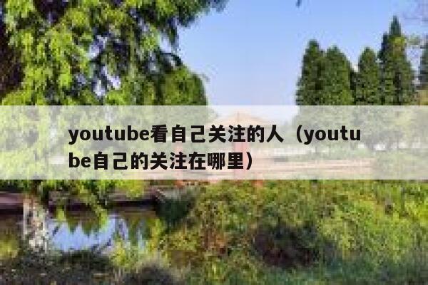 youtube看自己关注的人（youtube自己的关注在哪里） 第1张