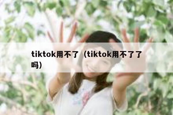 tiktok用不了（tiktok用不了了吗） 第1张