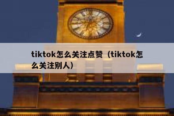 tiktok怎么关注点赞（tiktok怎么关注别人） 第1张