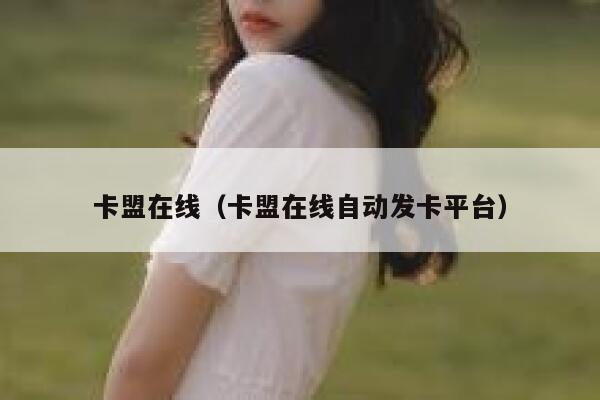 卡盟在线（卡盟在线自动发卡平台） 第1张