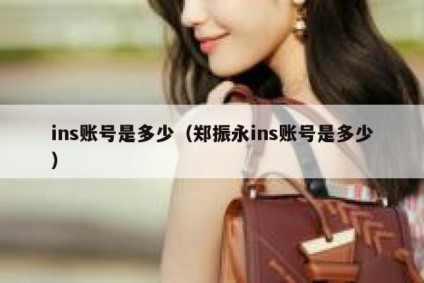 ins账号是多少（郑振永ins账号是多少） 第1张